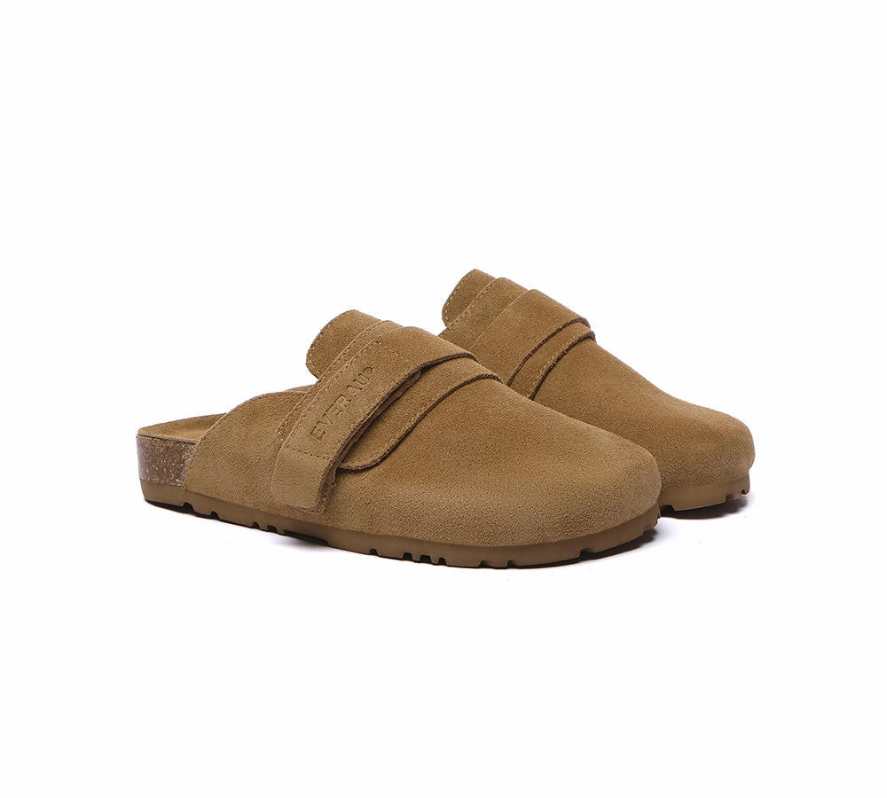 Double Adjustable Strap Embossed Slip-on Summer Flat Clog Slides Skyler Collegien Espadrilles