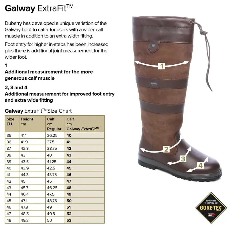 DUBARRY Galway ExtraFit Country Boots - Black & Brown Mid Calf Winter Boots