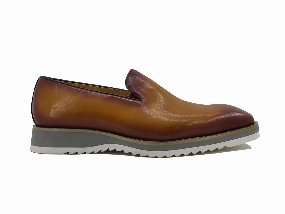 Burnished Wholecut Loafer Lightweight Sole Larroude Loafers