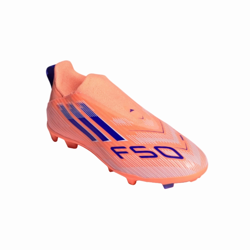 Adidas Junior Football Boots F50 League LL FG/MG J Beam Orange/Lucid Blue/Cloud White Mundial Team Turf Soccer Cleat