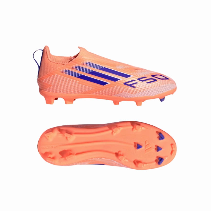 Adidas Junior Football Boots F50 League LL FG/MG J Beam Orange/Lucid Blue/Cloud White Different Levels Of Soccer Cleats