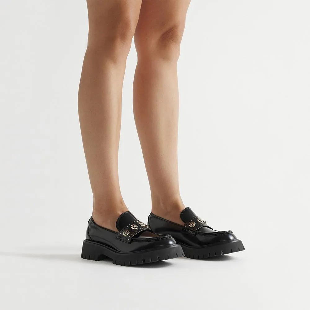 Wide Toe Box Loafers Maritime Loafer Black/Gold