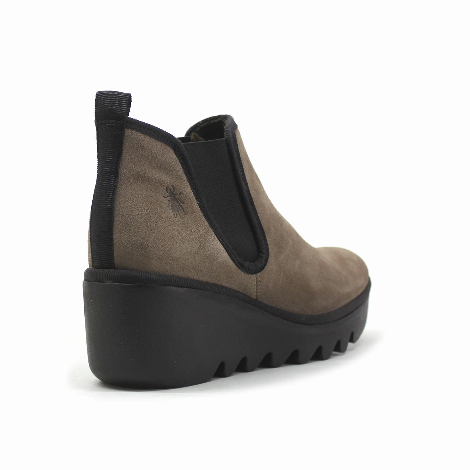 Fly London BYNE349FLY Suede Women's Slip On Taupe Boots Chelsea Boots During Summer