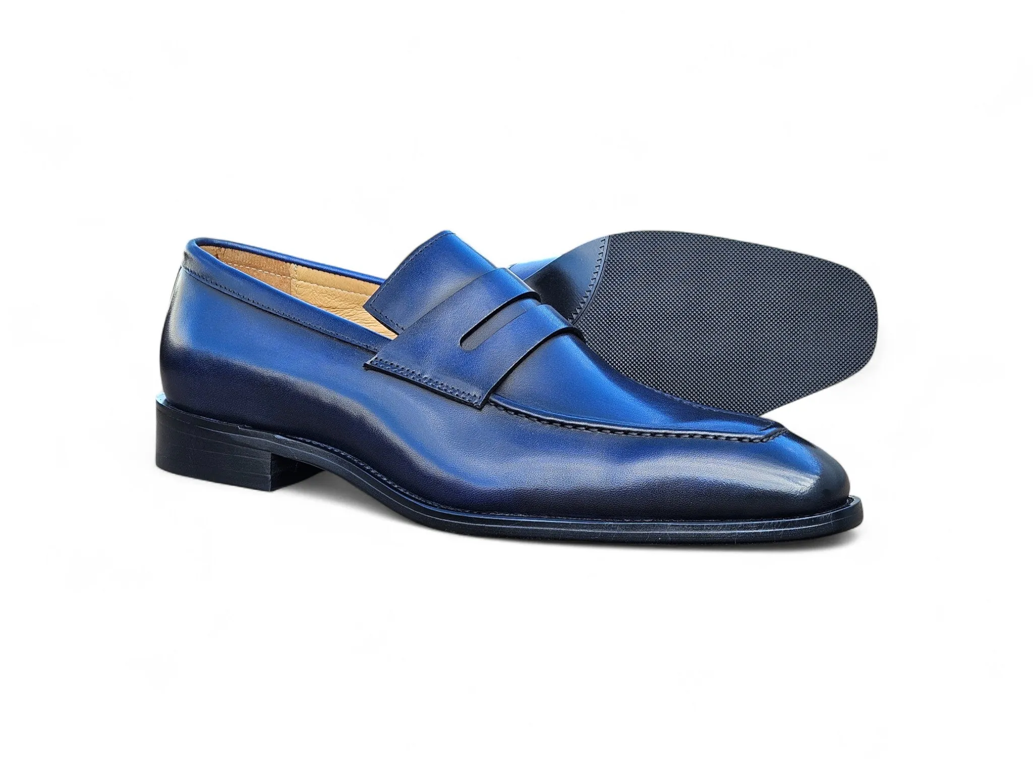 Patina Finished Penny Loafer Kiltie Tassel Loafers