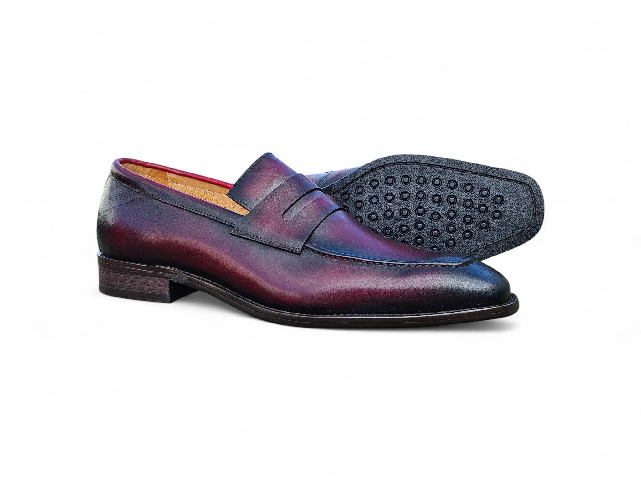 Penny Loafers With Penny In Them Patina Finished Penny Loafer