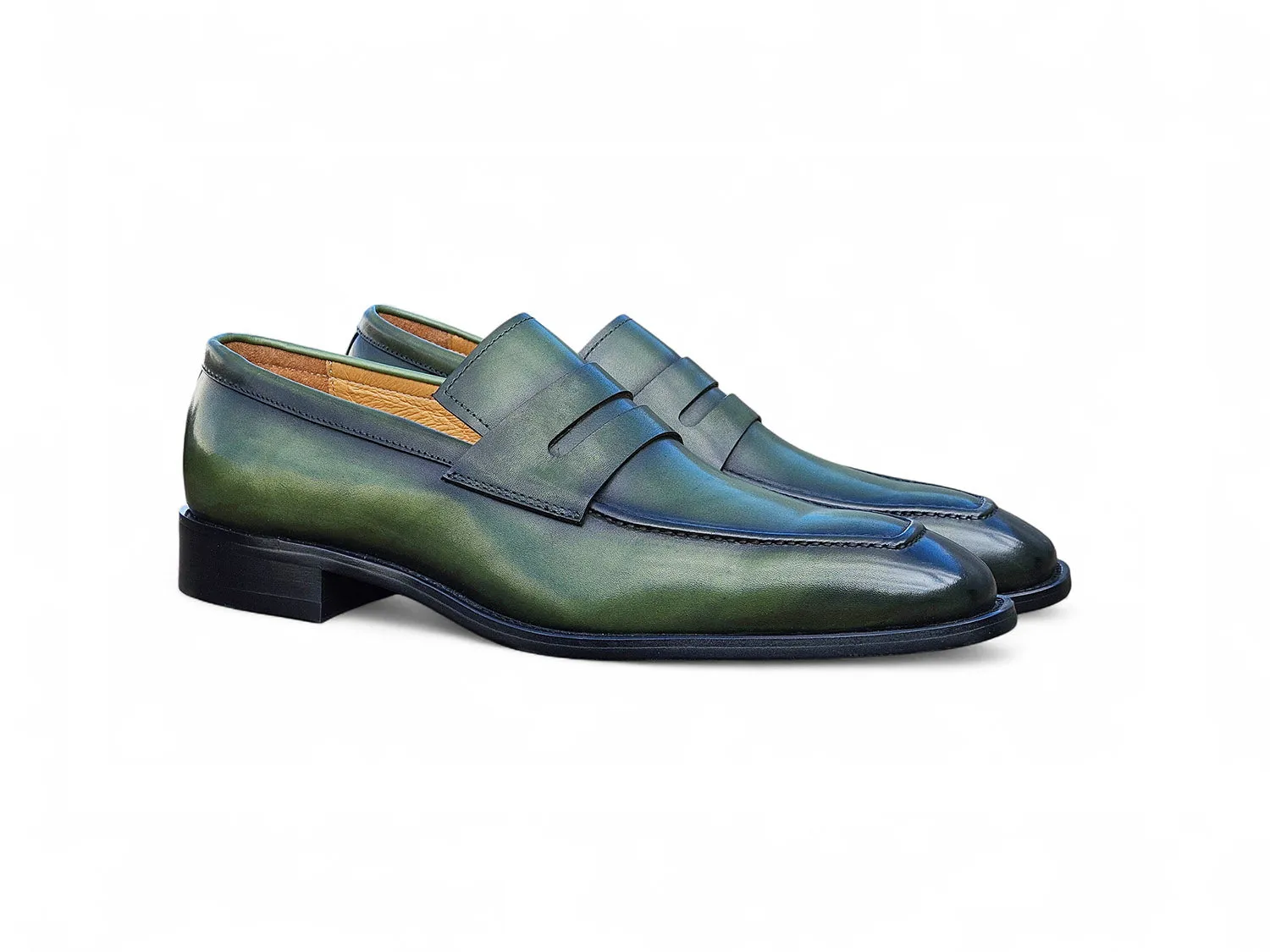 Patina Finished Penny Loafer Loafers Steel Toe
