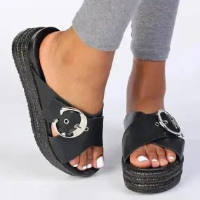 Madison Maven Cross Over Sandal - Black Espadrilles History