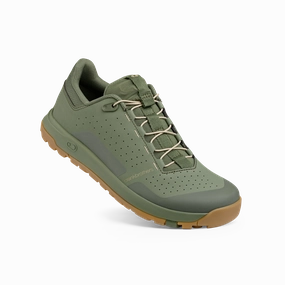 Stamp Trail Speed Lace Flat Shoes - Green/Gum K Swiss Shoes