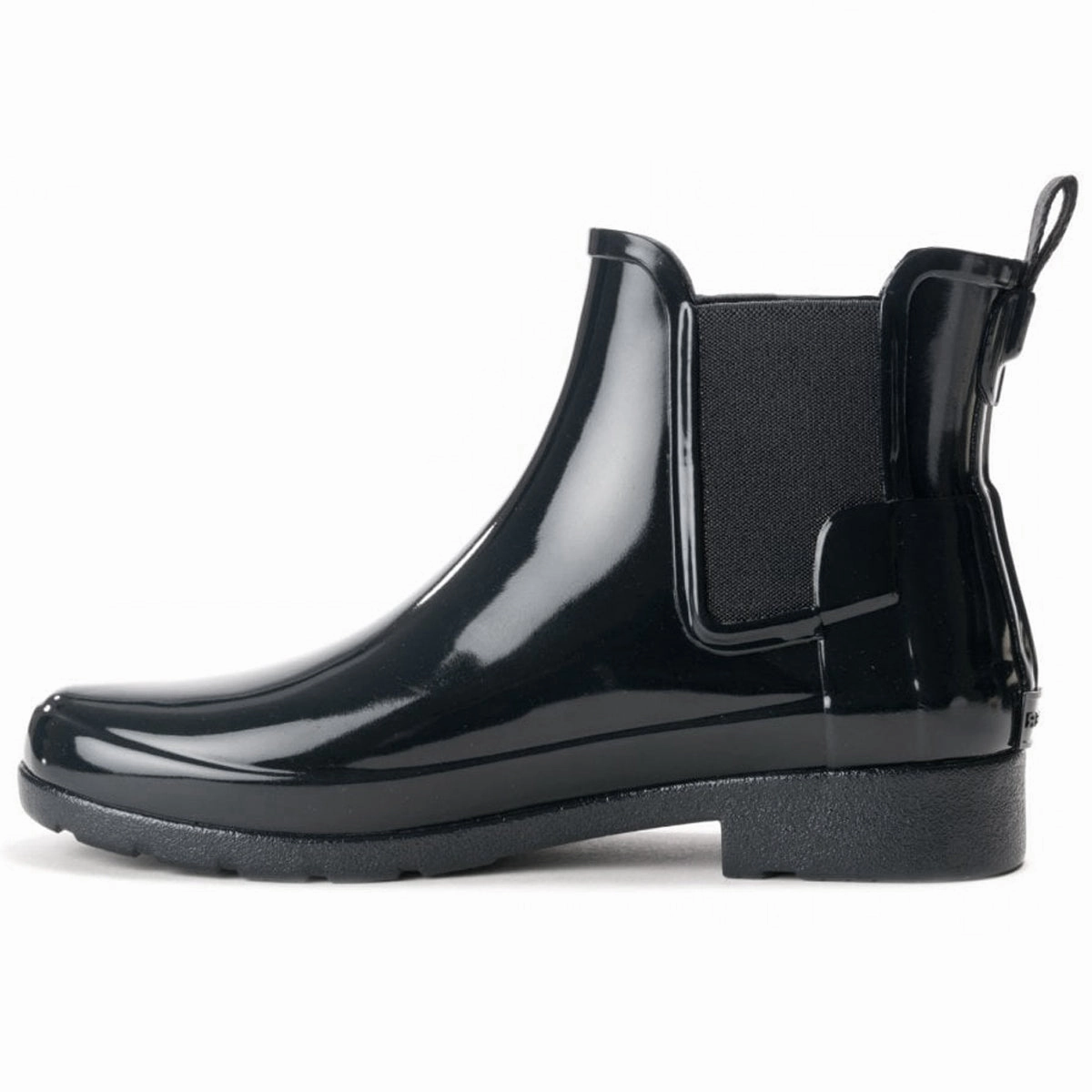Hunter Original Refined Chelsea Gloss Rubber Women's Ankle Black Boots Best Chelsea Boots Australia