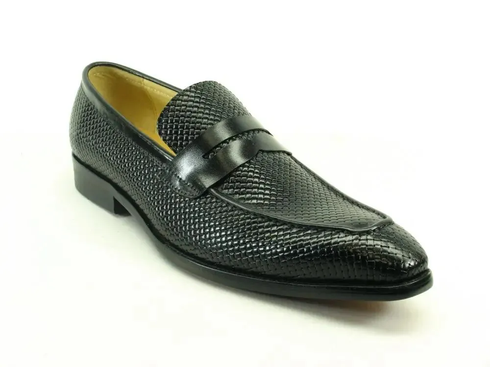 Formal Loafers Shoes KS478-110E Carrucci Burnished Woven Penny Loafer