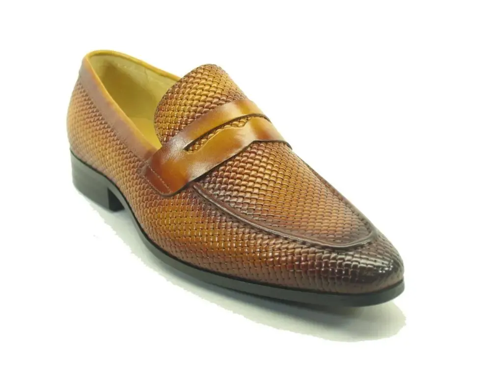 Clarks Suede Loafers KS478-110E Carrucci Burnished Woven Penny Loafer