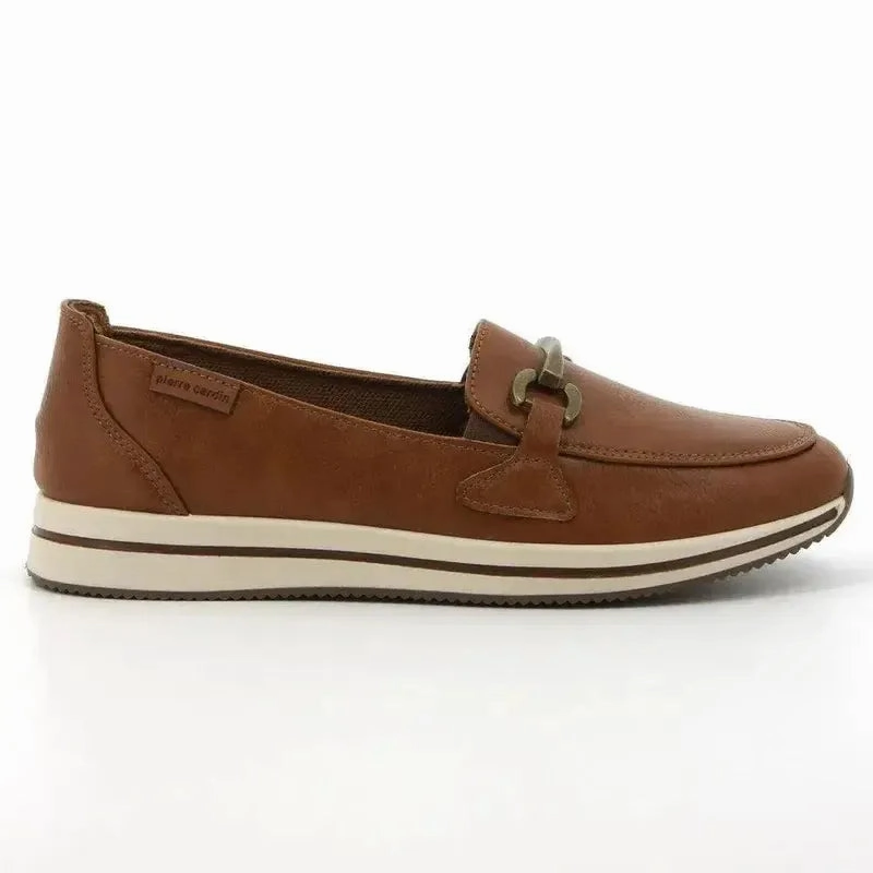 Pierre Cardin Josephine 10 Moccasin - Rust Brogues With Tassels
