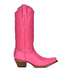 Wide Feet Boots Corral Womens Embroidery Snip Toe Z5138 Fuchsia Cowhide 13in Cowboy Boots