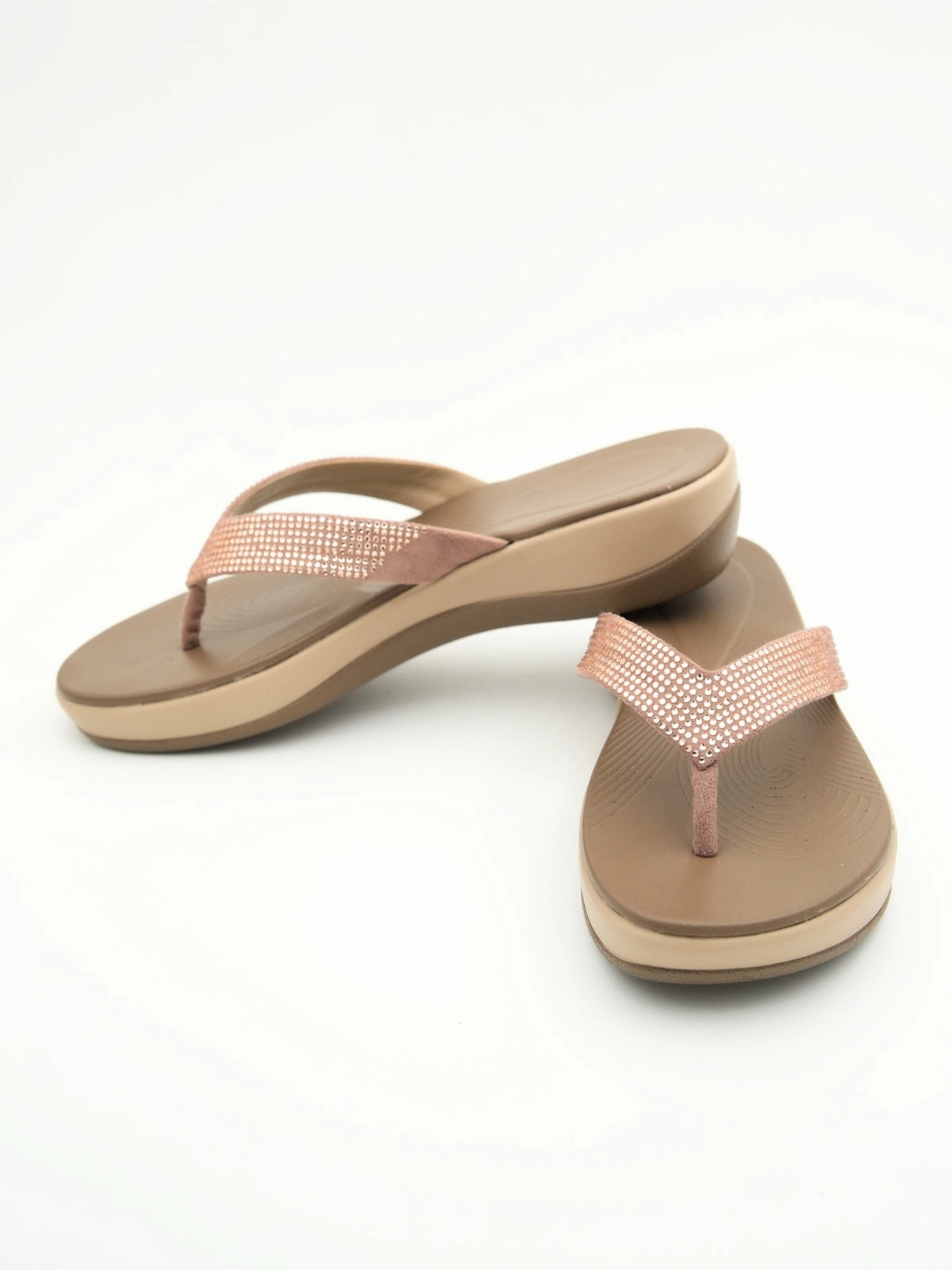 Emily Cushion Bling Slippers Footie Slippers