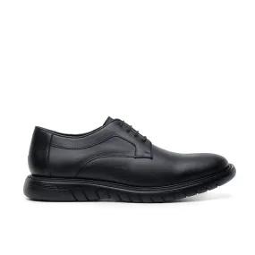 'Noah' men's wide-fit EEE vegan-leather shoe by Ahimsa - black Sanuk Lace Up Shoes