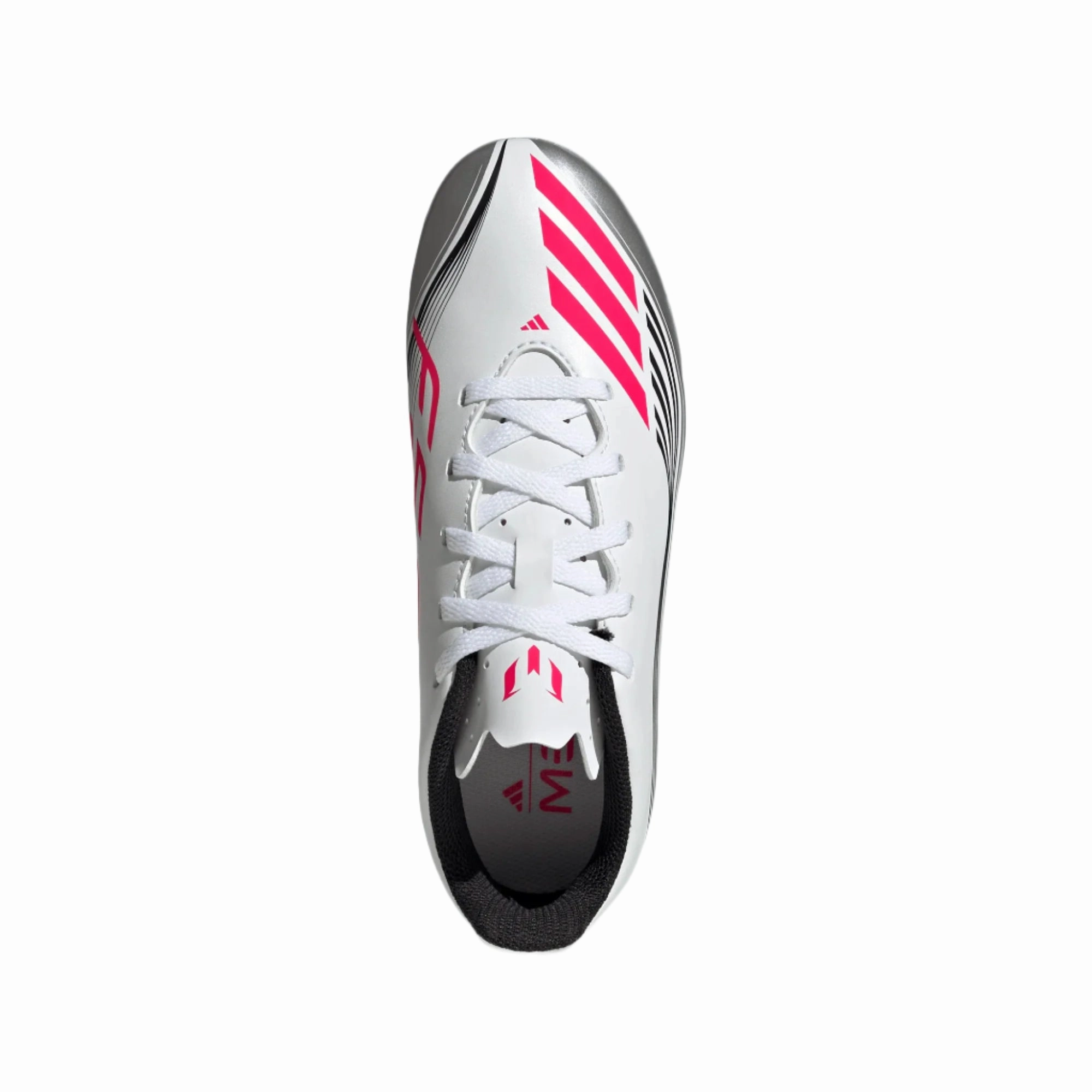 Adidas Junior Football Boot F50 Messi Club FG/MG Cloud White/Lucid Red/Silver Metallic Soccer Cleats Dream Speed