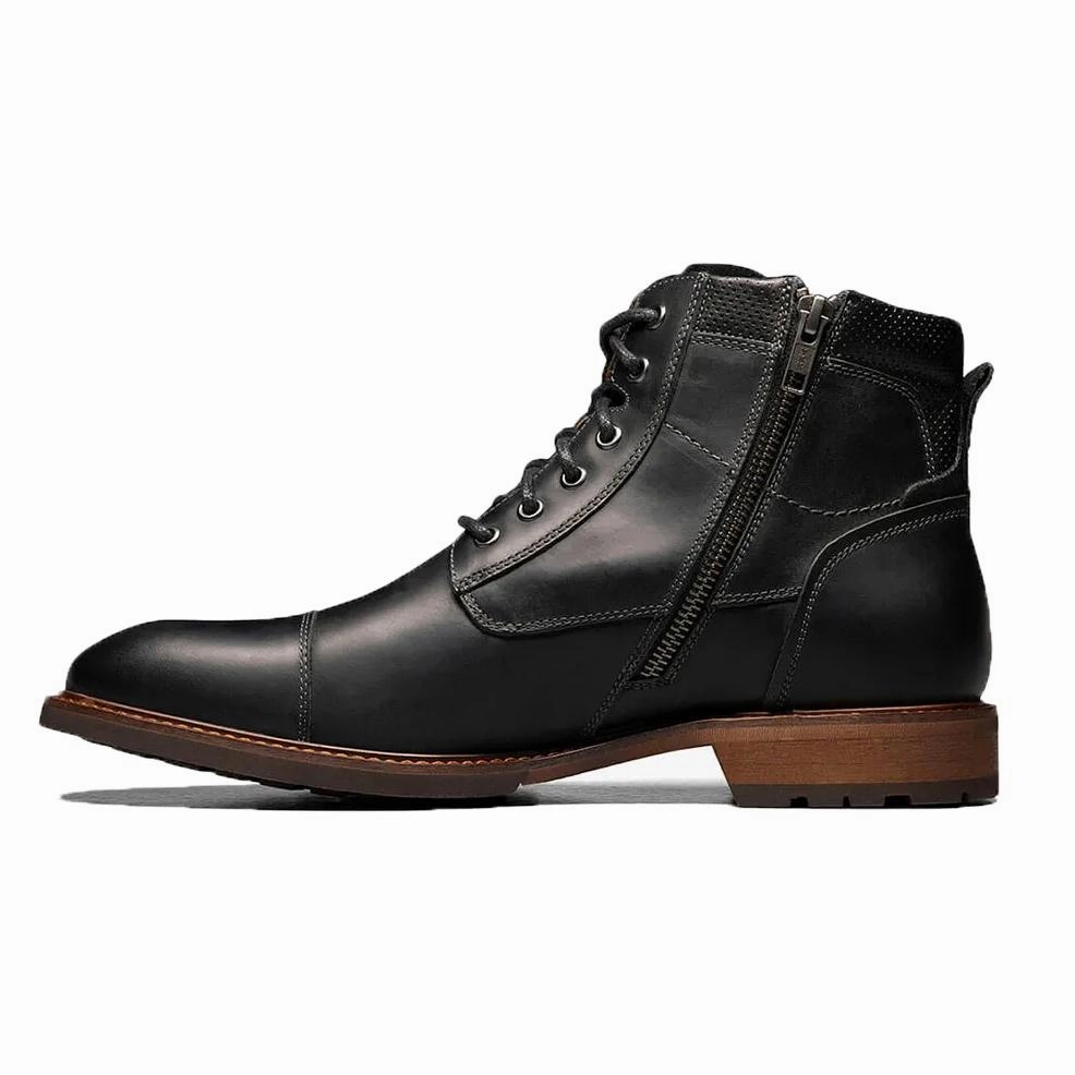 Florsheim Men's Lodge Cap Boot Black Ralph Lauren Oxford