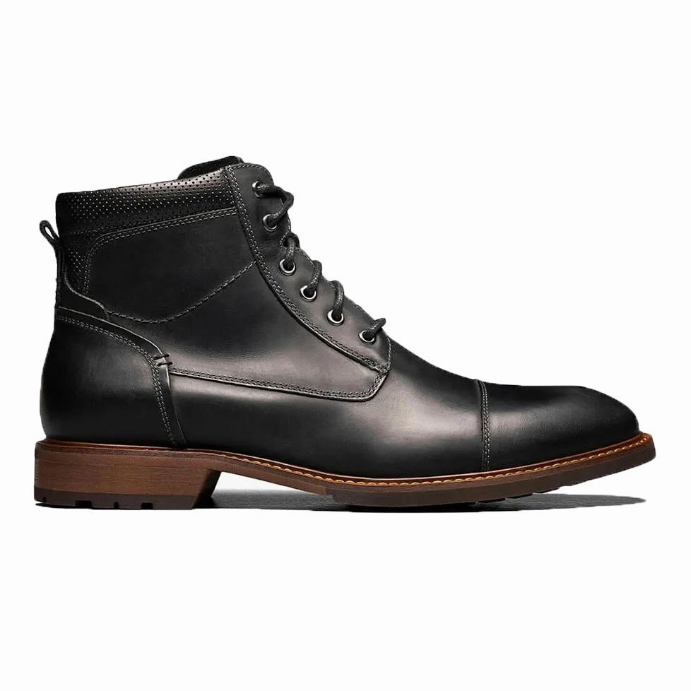 Moc Oxfords Florsheim Men's Lodge Cap Boot Black