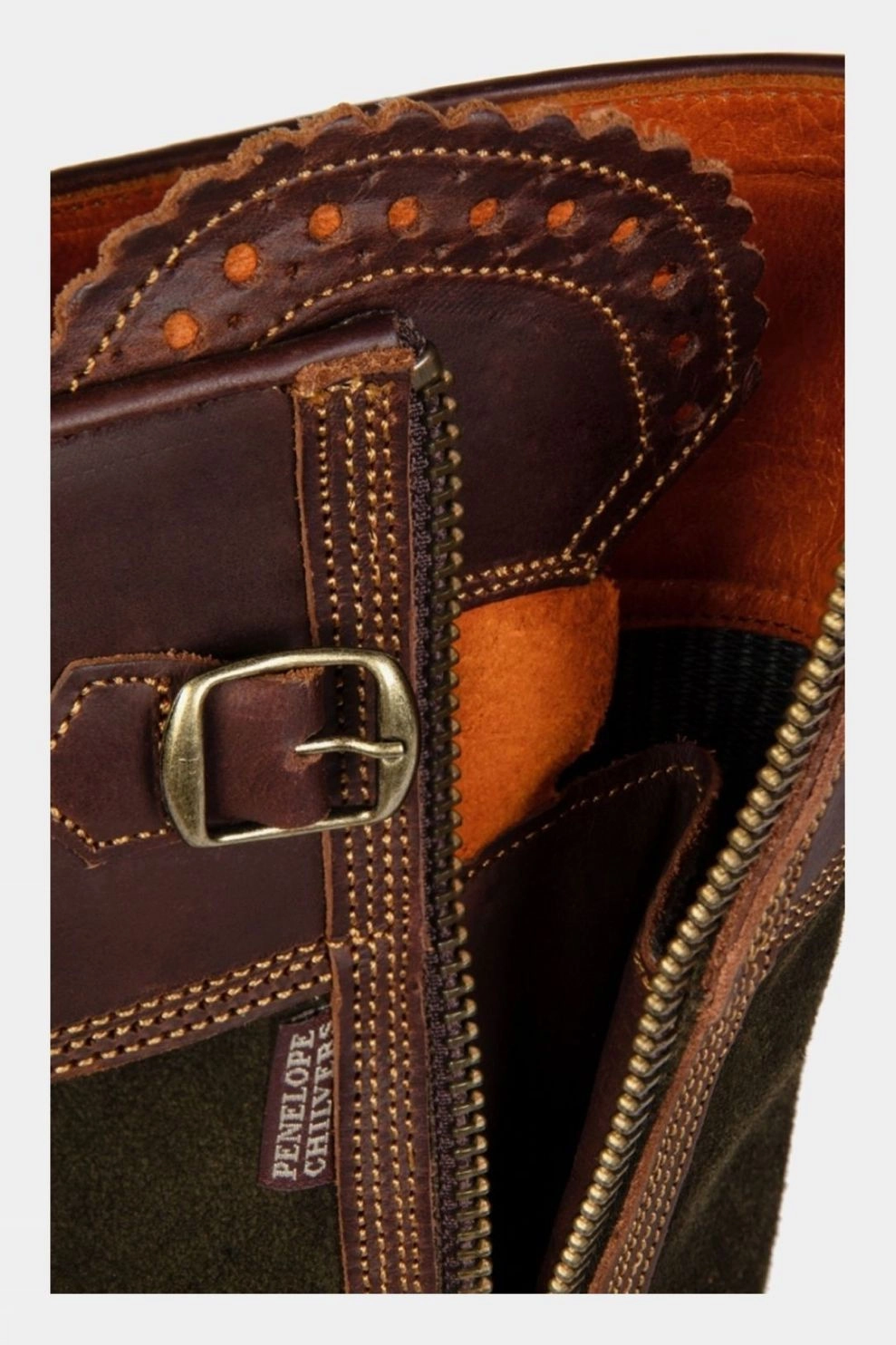 PENELOPE CHILVERS Inclement Tassel Boots - Womens Waterproof Suede - Seaweed/Conker Fly Fishing Wading Boots