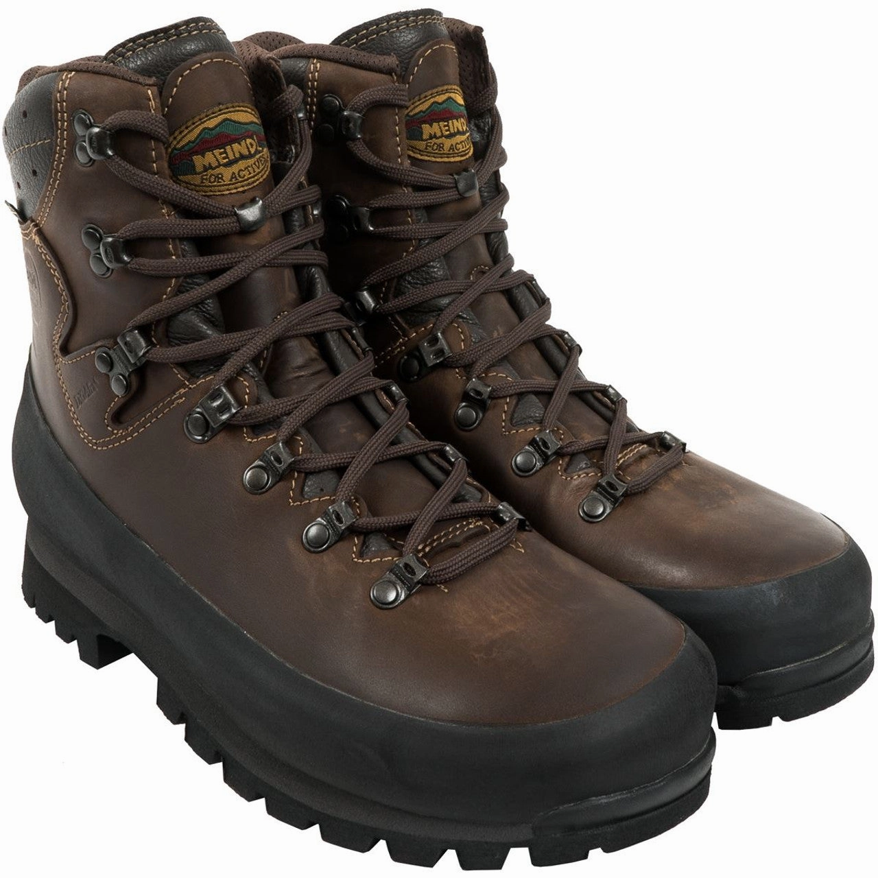 MEINDL Dovre Pro GTX Boots - Mens Gore-Tex Wide Hiking & Hunting Boots - Brown Winter Boots With Spikes