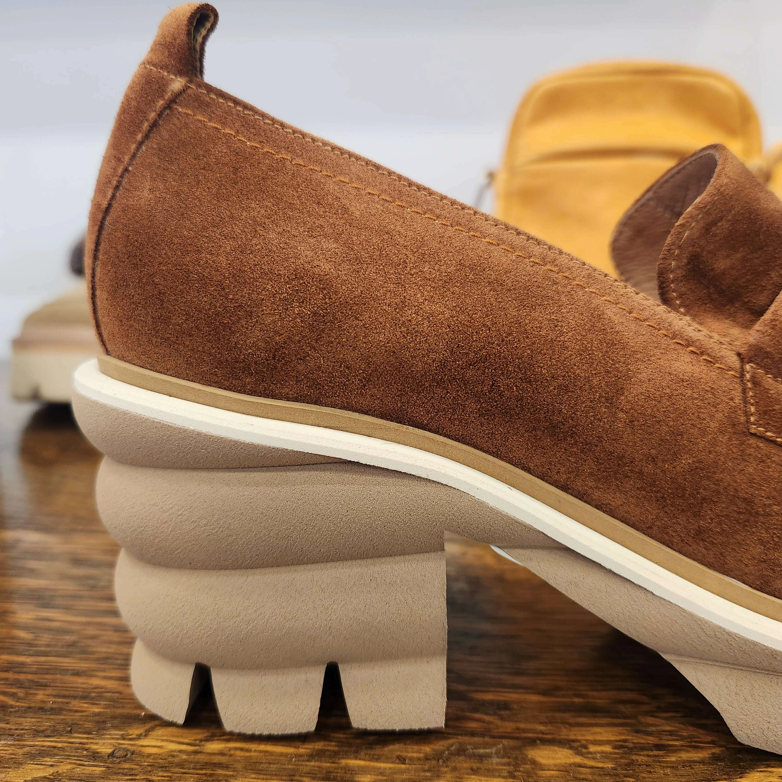 Paul Green Loafers EZZIO - 53043 - Brown Suede Heeled Loafer