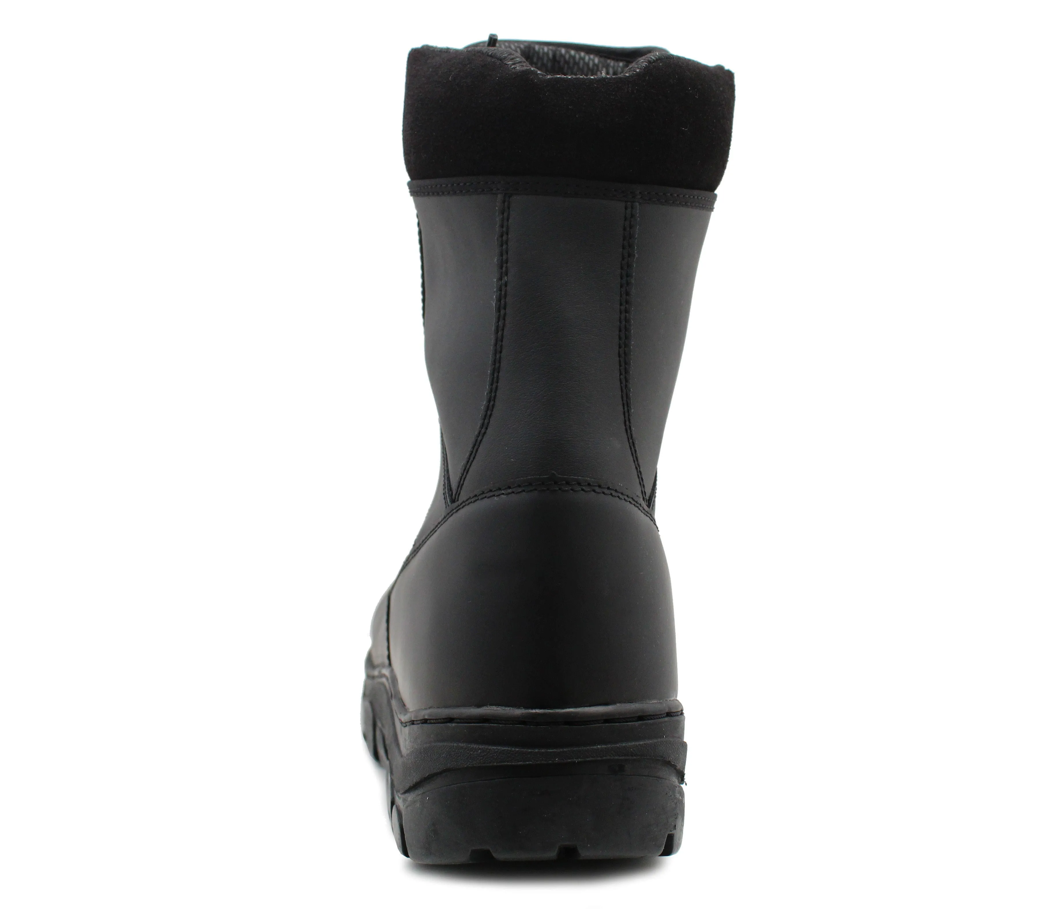 Mens Military Boots Black Leather High Top Combat Tactical Army Style Security Police Boots Golden Fox Boots