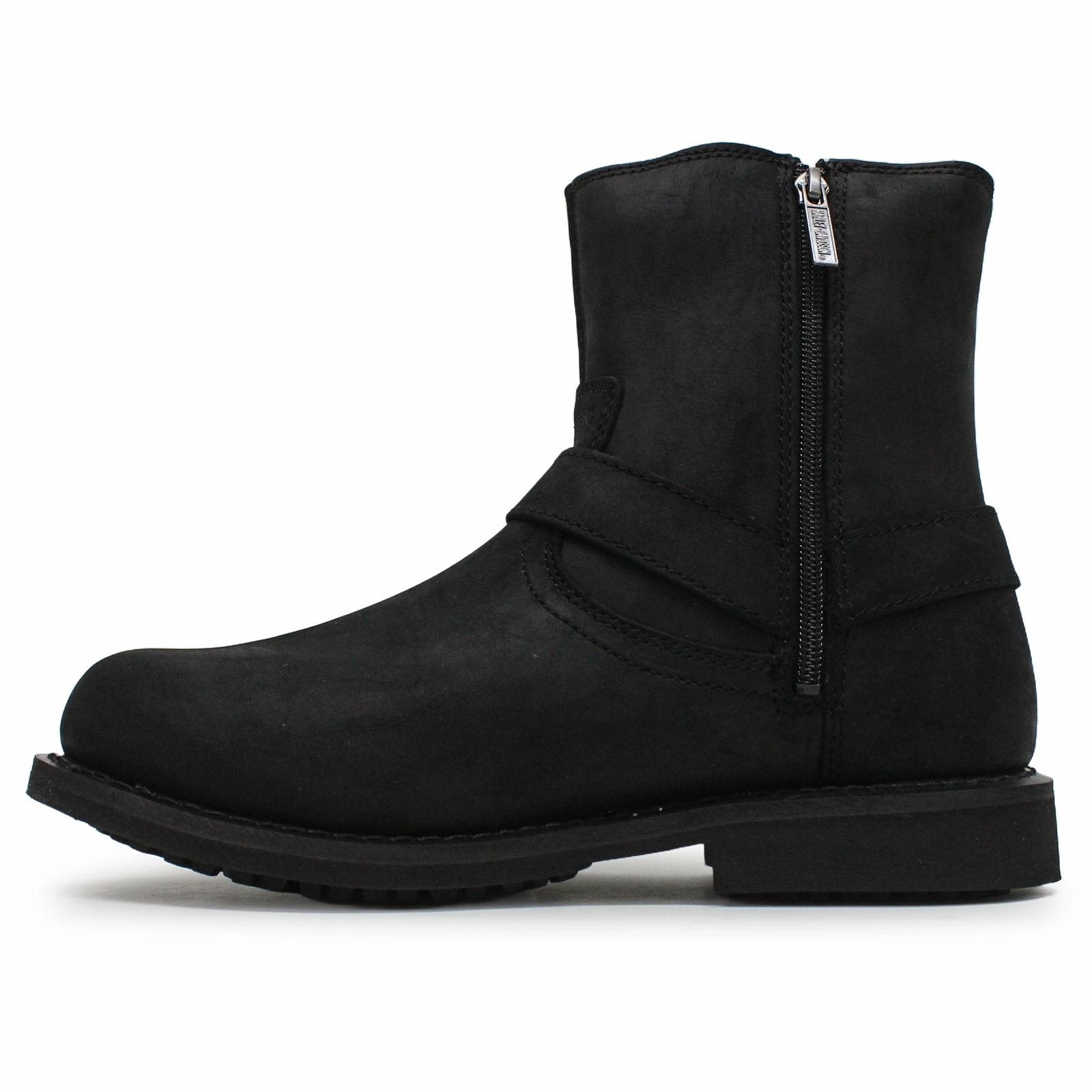 Harley Davidson Scout Rvltn Full Grain Leather Men's Ankle Black Boots Anti-slip Waterproof Safety Shoes