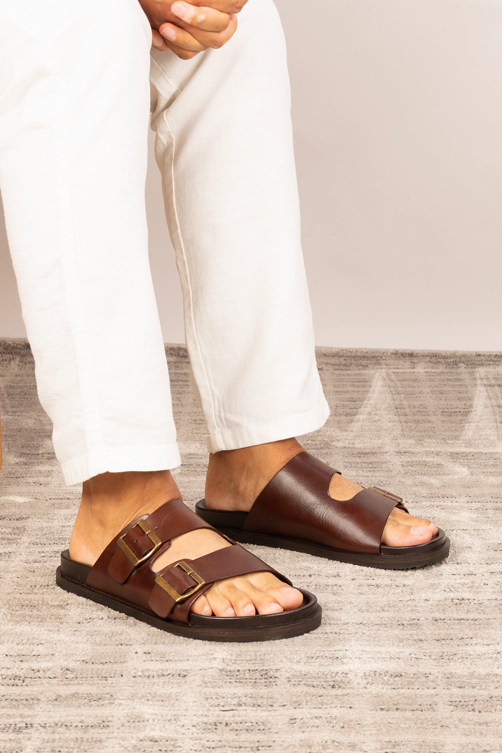 Jude Brown Platform Espadrille Wedge Sandals