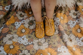 Military Boots With Zipper Sol Kids Leather Oxford Shoes - Yellow