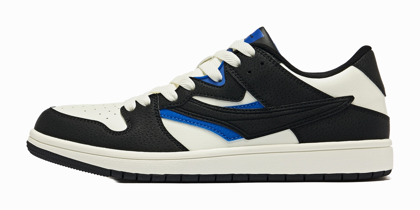 QIAODAN Slip Resistant, Abrasion Resistant, Lightweight, Breathable Low top Skateboard Shoes Men's Black White Mtb Flat Shoes Sale