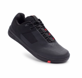 Stamp Lace Flat Shoes - Black/Red Best Hiking Shoes For Trails