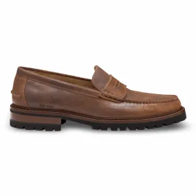 Johnston & Murphy Men's Collier Penny Loafer Brown Bomber Leather Coach Loafers Macys