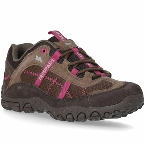 Crispi Hiking Boots Trespass Womens Fell Breathable Walking Shoes - Coffee