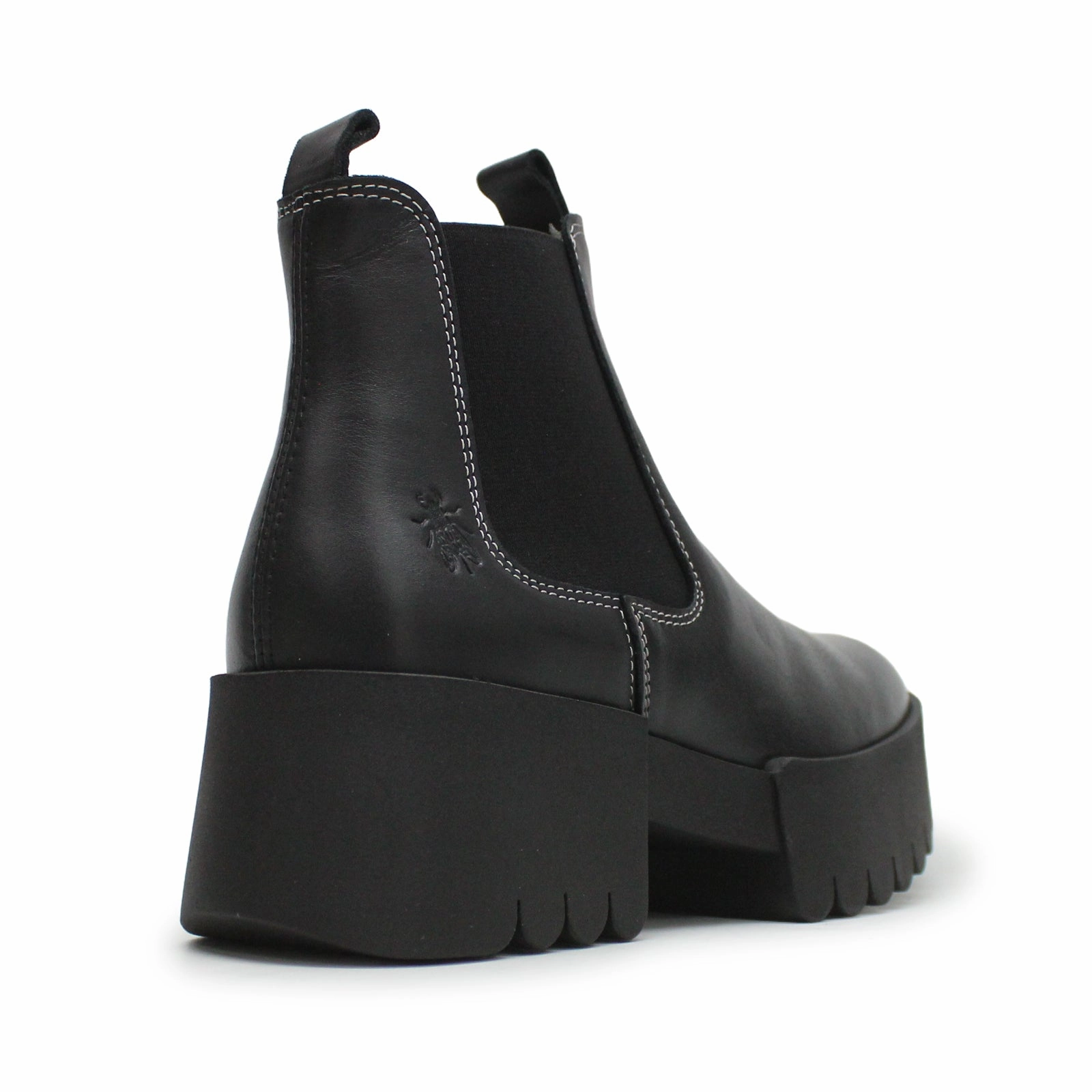 Fly London EXIA123FLY Rug Leather Women's Ankle Black Boots David Jones Chelsea Boots