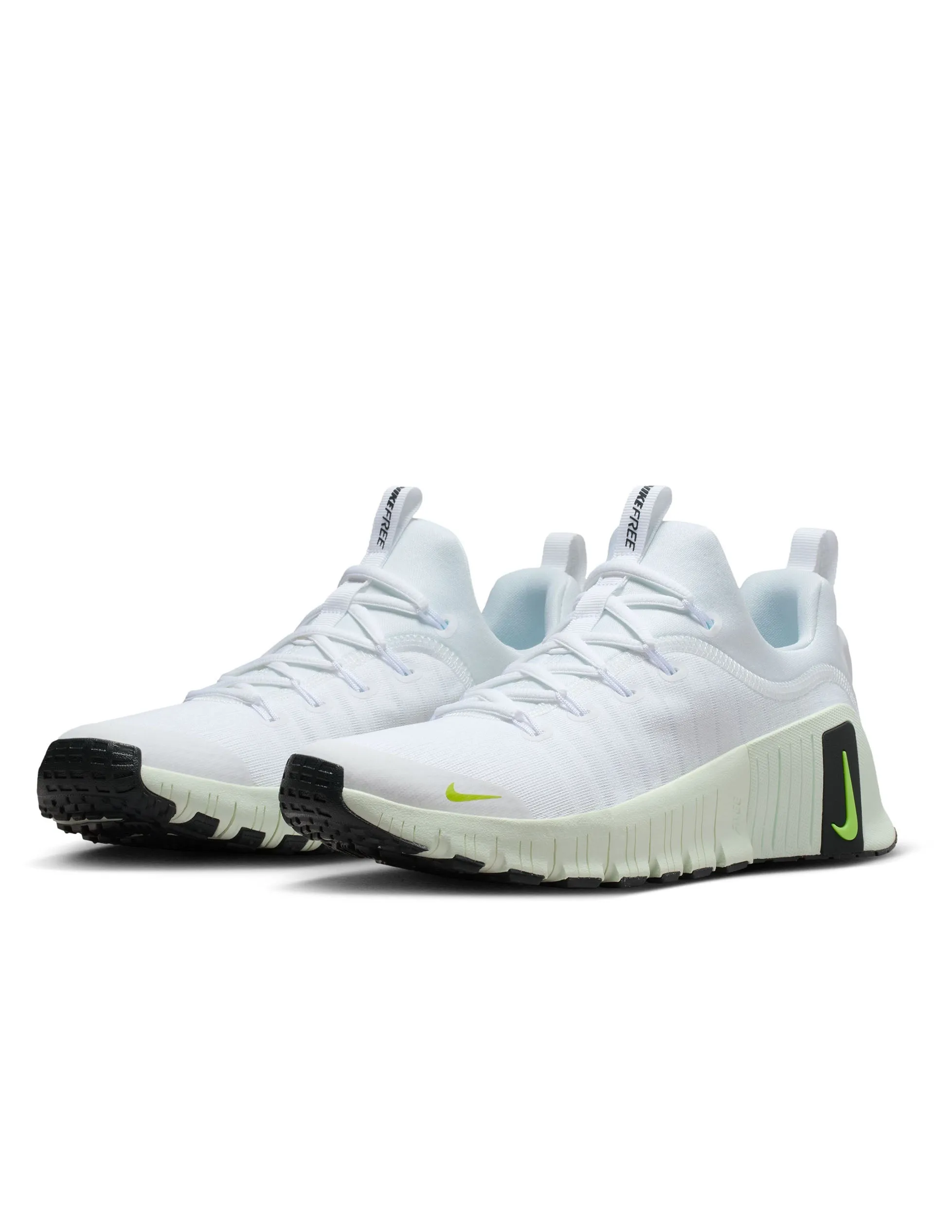 Nike Customizable Shoes Free Metcon 6 Shoes - White/Cyber/Barely Green