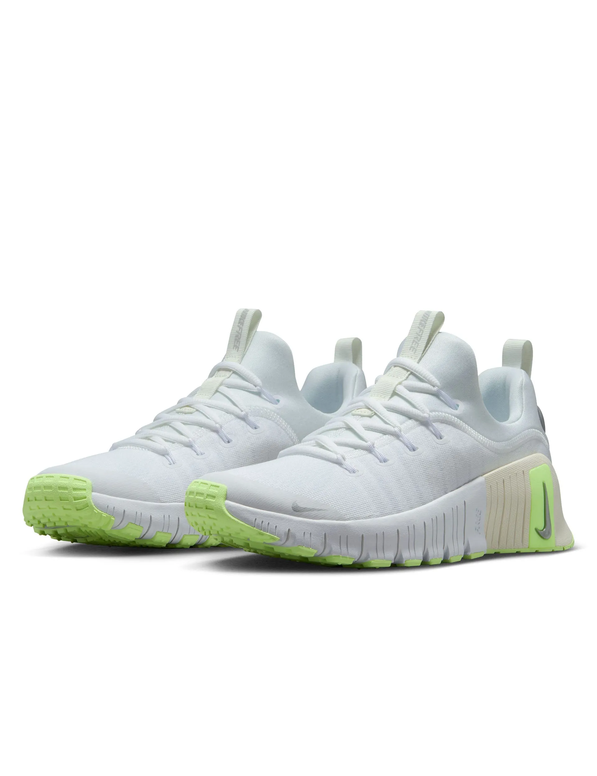Free Metcon 6 Shoes - White/Metallic Silver/Barely Volt/Sail Upcoming Nike Shoe Releases