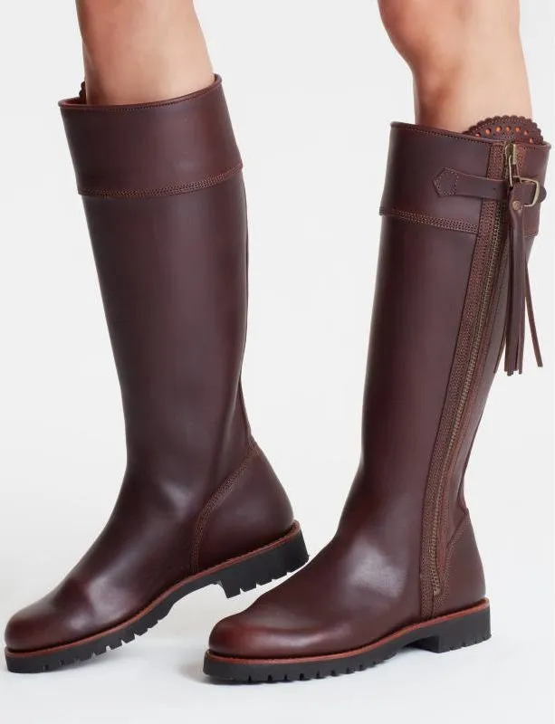 Short Ladies Boots PENELOPE CHILVERS Standard Tassel Boots - Leather - Conker