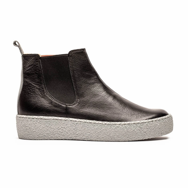 GEORGE Platform Rain | Leather Boots Sparkly Chelsea Boots