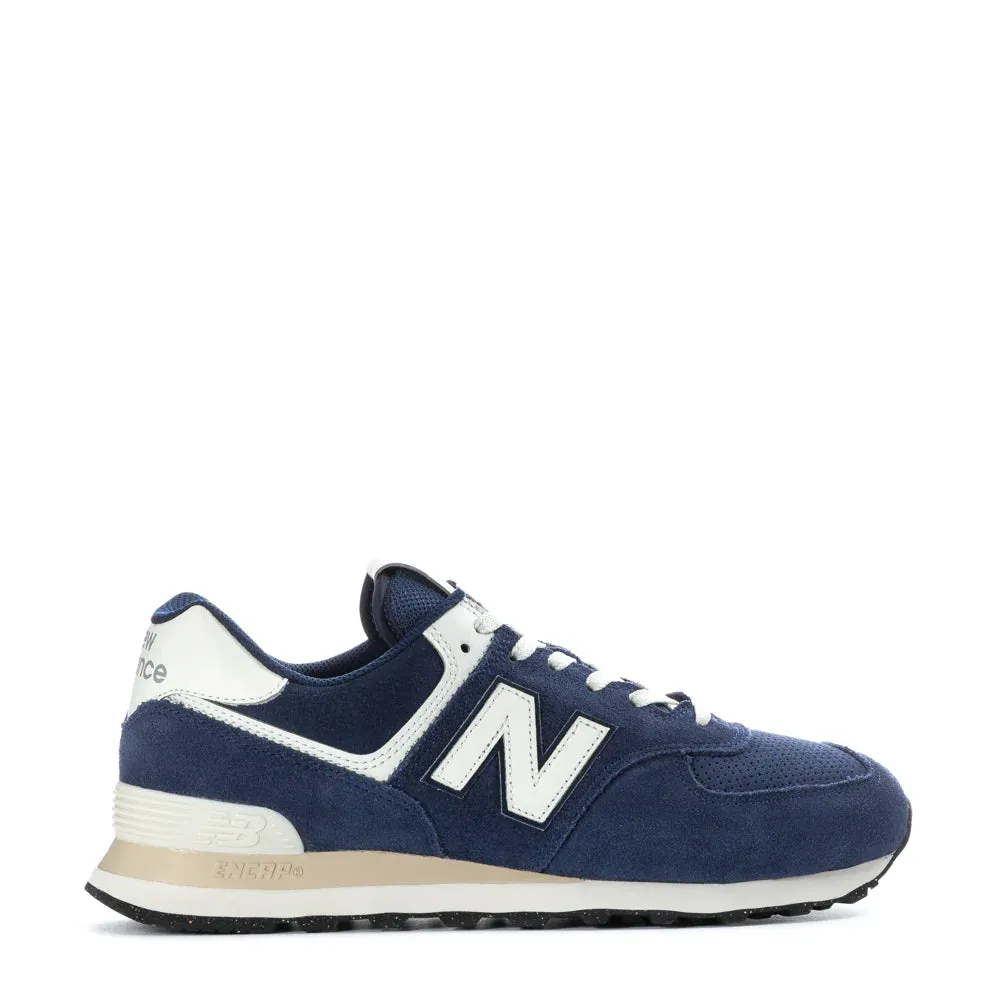 New Balance Moonbeam New Balance Men's 574 Sneaker in Navy with Sea Salt