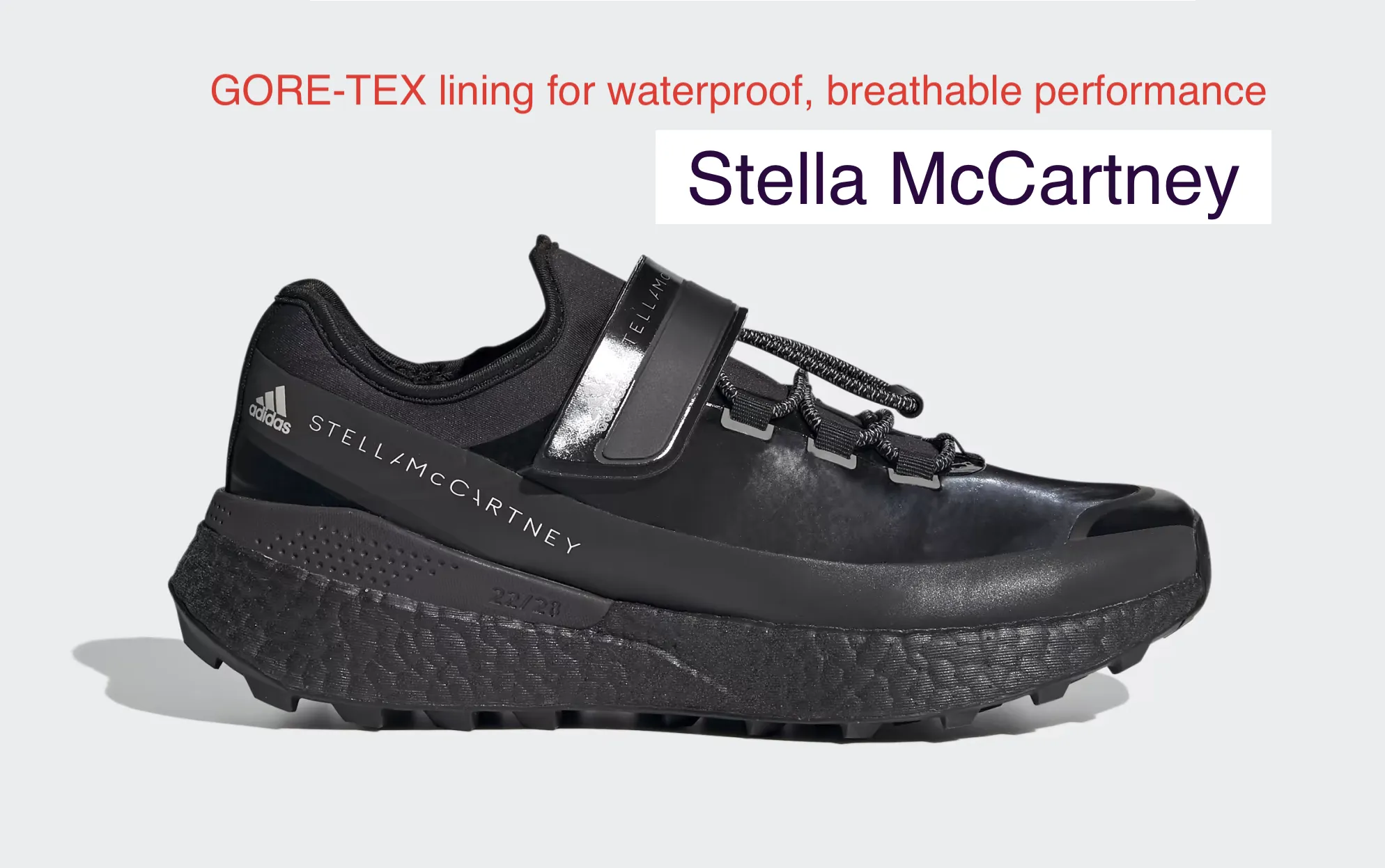 GORE-TEX lining for waterproof, breathable performance Stella McCartney Boost Shoes FX1964 Mqm 3 Trail Running Shoe