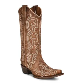 Boots Over Knee Leather Circle G By Corral Ladies Brown Sequence Embroidery Boots L5893