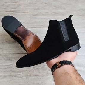 Chelsea Boots With Straight Leg Jeans Greeky Men's Chelsea Leather Boots