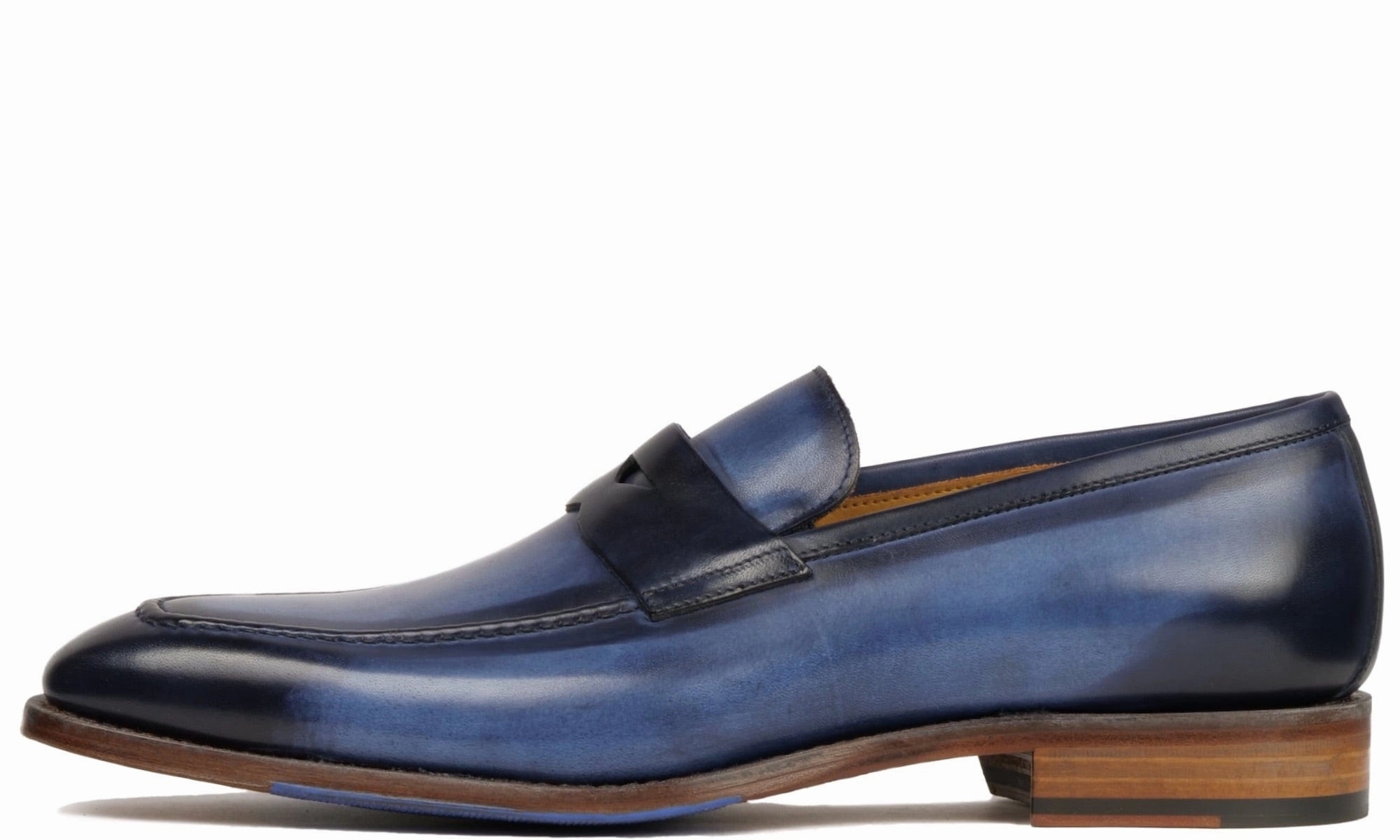 Hampton Penny Loafer Blue Mia Shoes Loafers