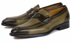 Earth Loafers Hampton Penny Loafer Olive Green