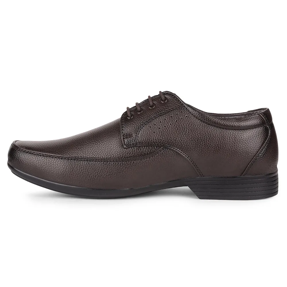 Walking Shoes Lace-up Fortune By Liberty HIL-10 Formal Derby Shoes For Men - Brown