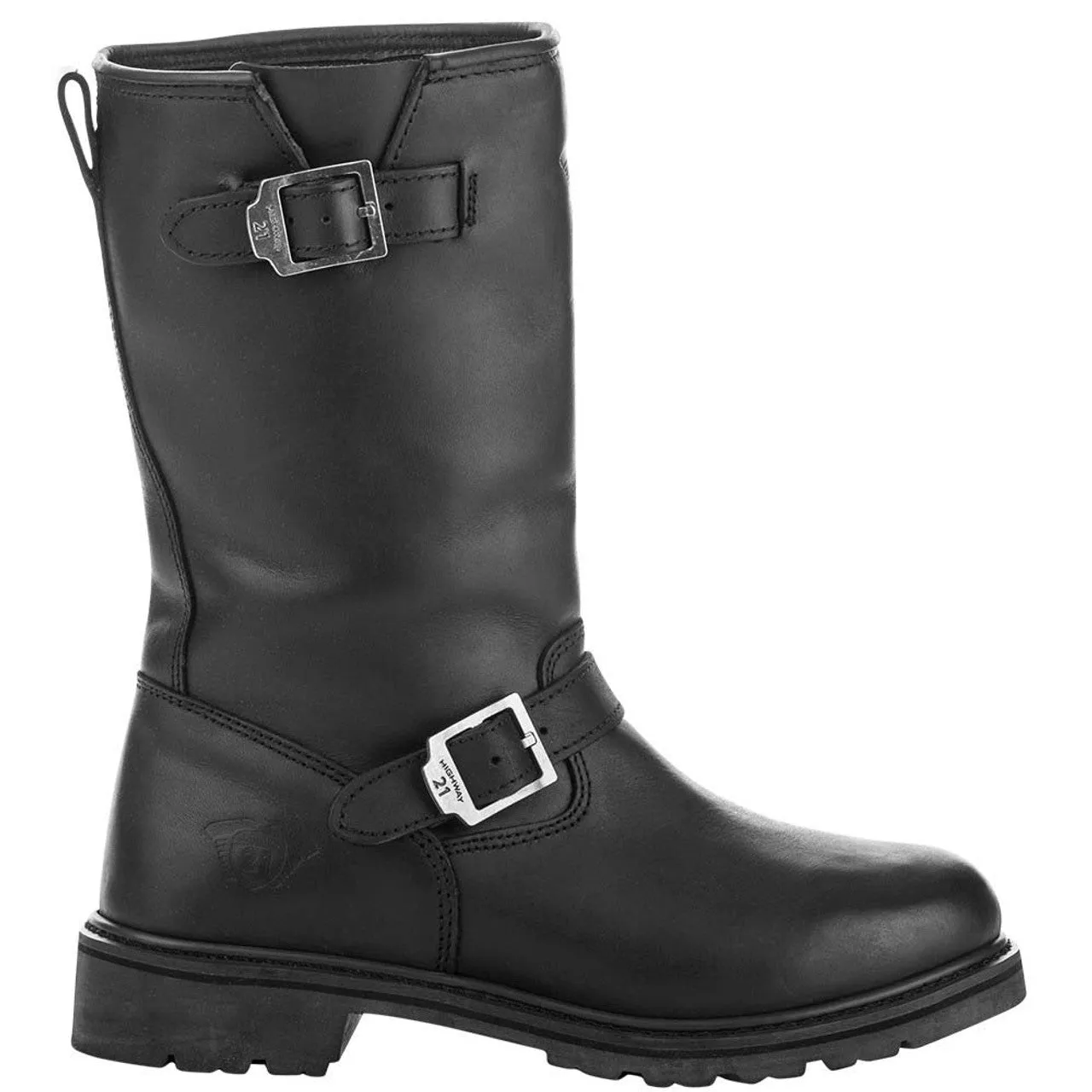 Obsidian Water Walking Boots 'Highway 21' Tall 12" Primary Engineer Boot - Black