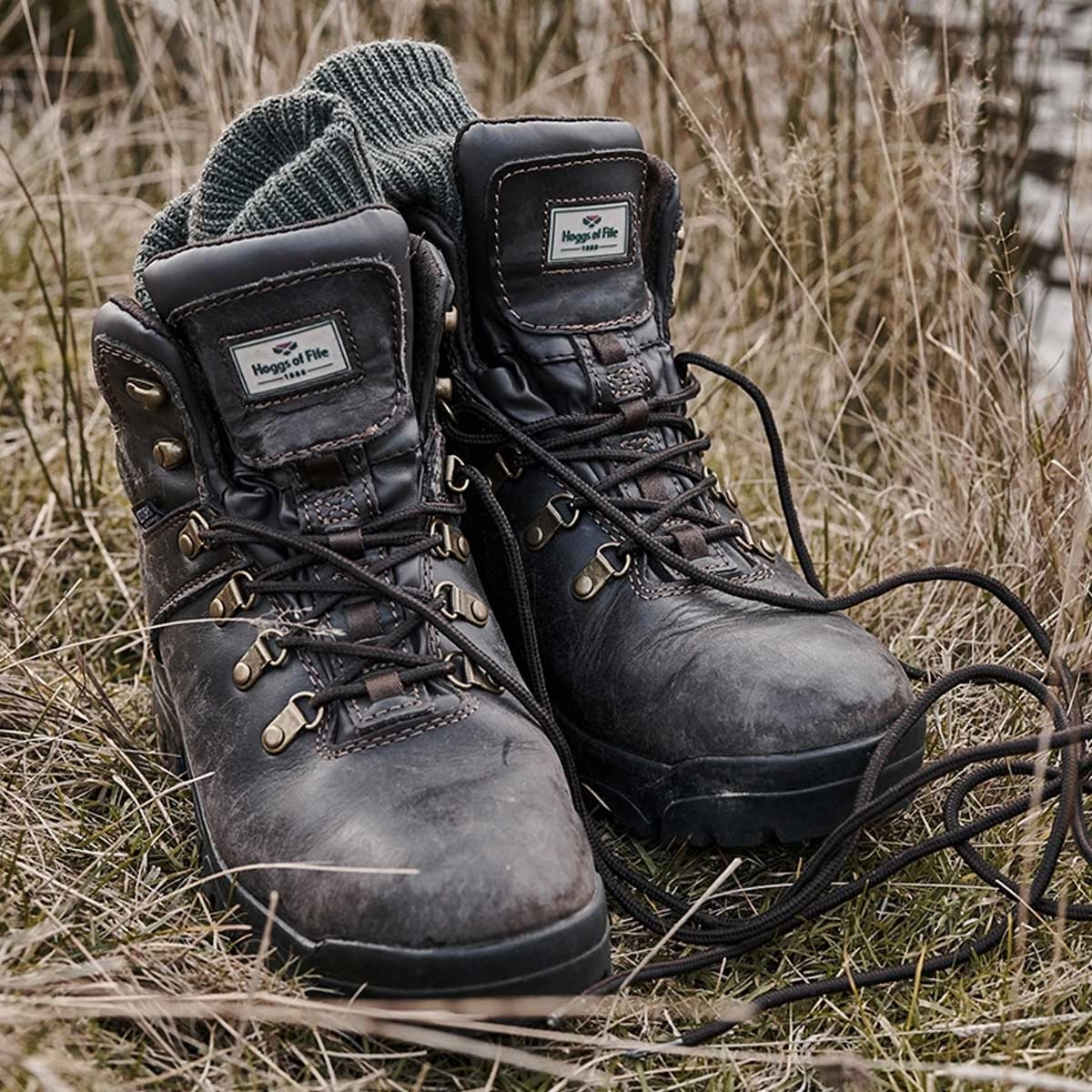 Tech Hiking Boots HOGGS OF FIFE Munro Classic W/P Hiking Boot - Crazy Horse Brown