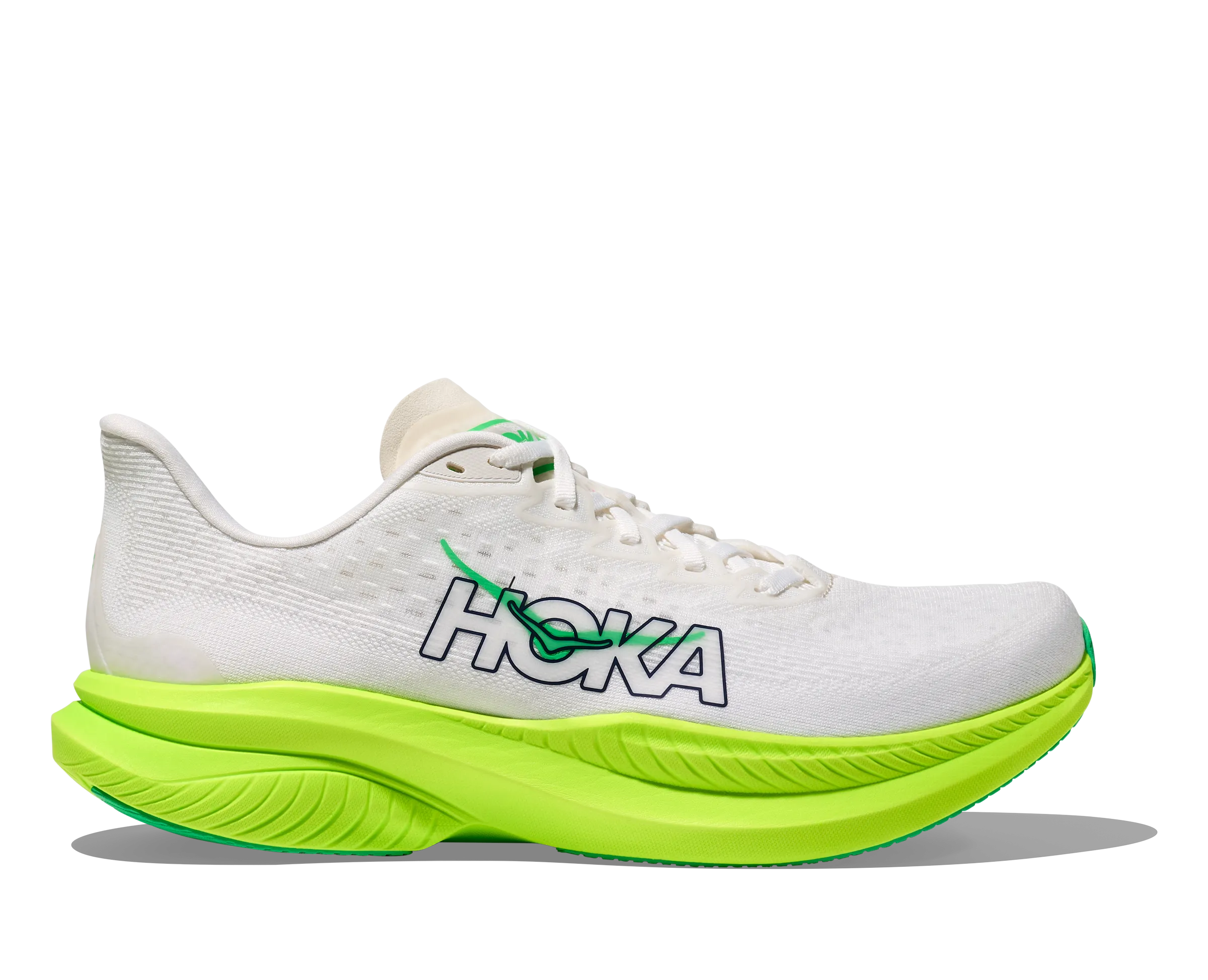 Tyr Running Shoes HOKA Men's Mach 6 - WHITE / NEON LIME