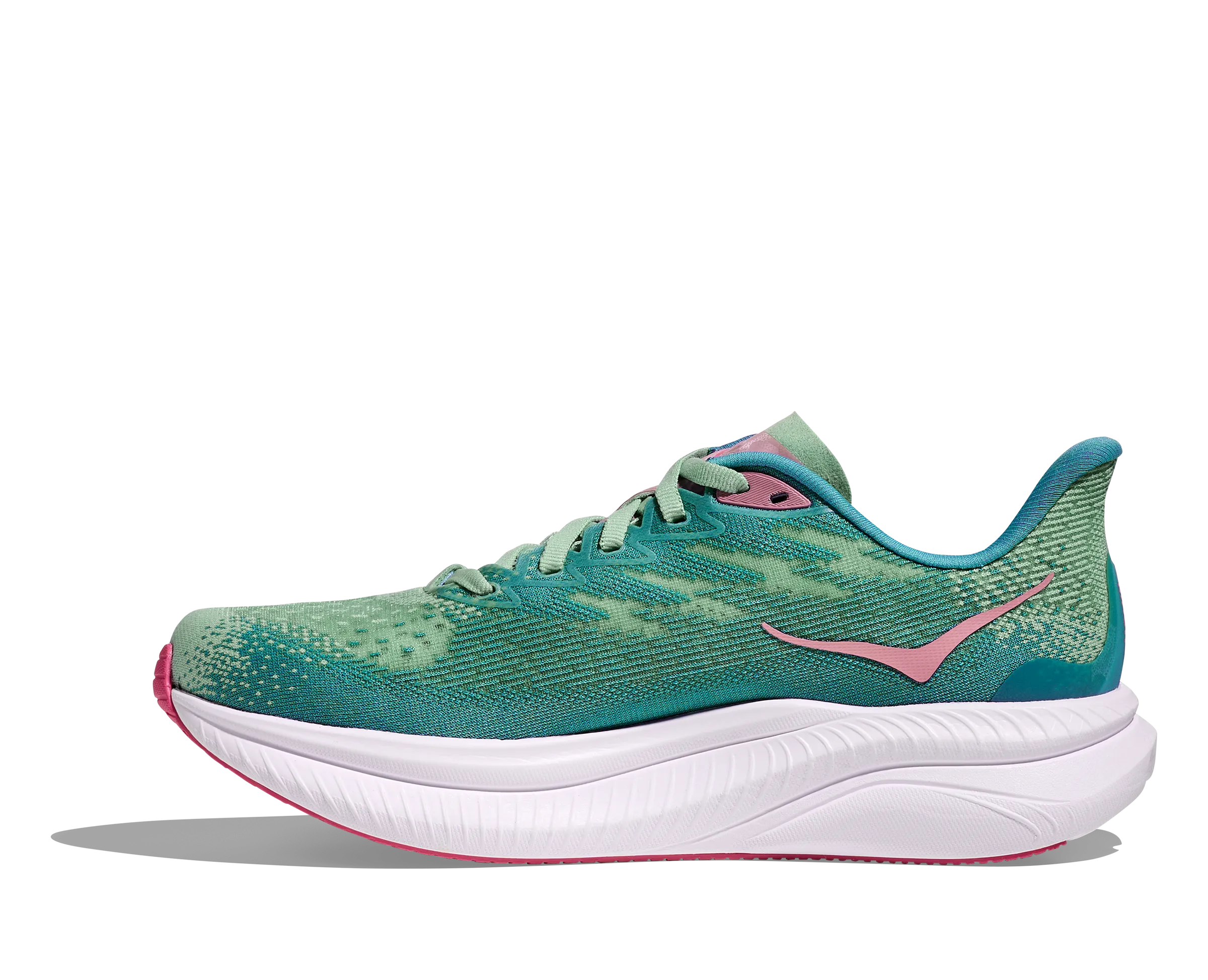 HOKA Women's Mach 6 - JADEITE / ALPINE BLUE Platform Running Shoes