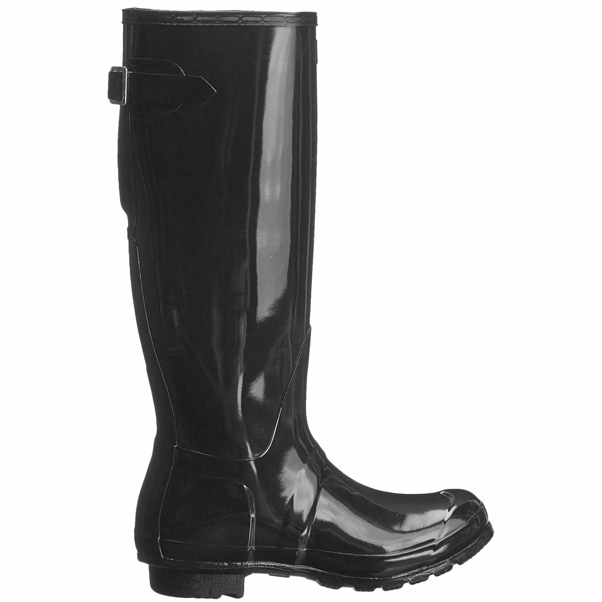 Waterproof Shoes Size 14 Hunter Original Tall Adjustable Gloss Rubber Women's Wellingtons Black Boots